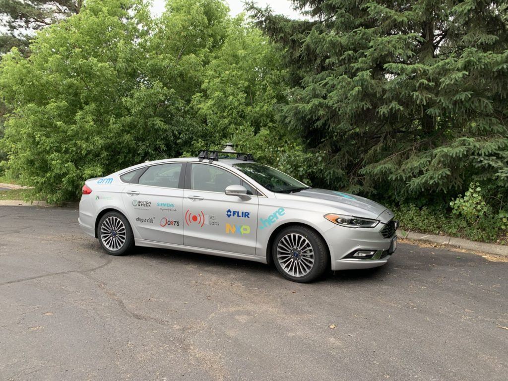VSI Labs Ford Fusion. The vehicle will embark on four nationwide trips as part of the Automated Drive Series.