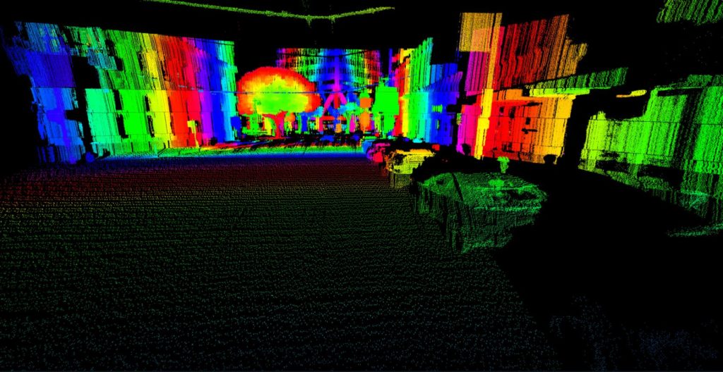 Point cloud image from AEye's long-range, software-definable LiDAR.