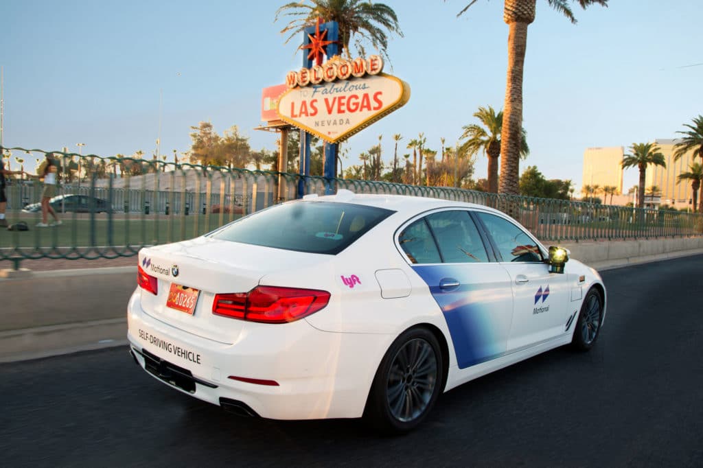 Motional and Lyft robotaxi in Las Vegas.