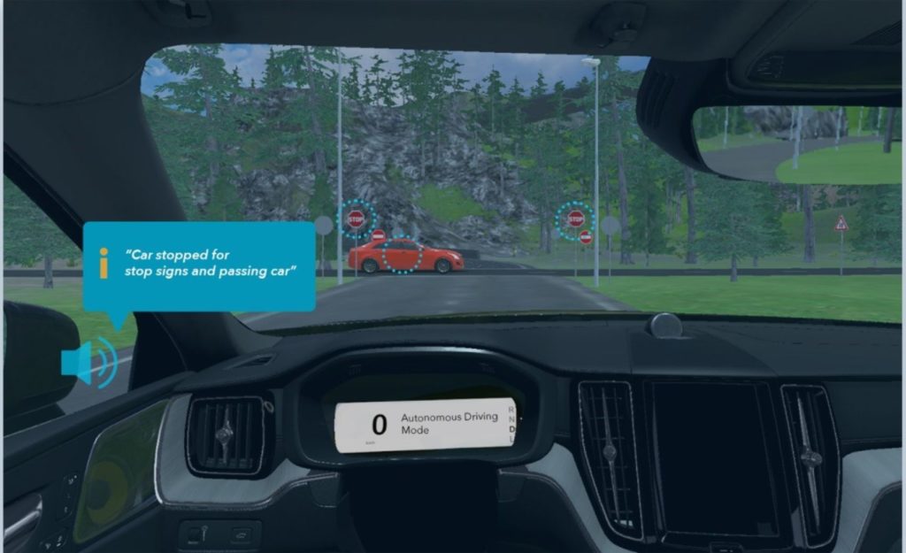 Volvo autonomous driving.