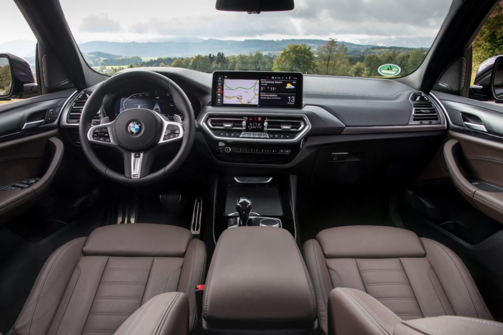 BMW X3 interior.